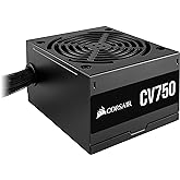 Corsair FONTE ATX 750W - CV750-80 PLUS BRONZE - COM CABO DE FORCA - CP-9020237-BR –, Preto