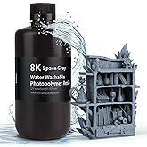ELEGOO Resina lavável 8K para impressora 3D Cinza Espacial 1KG - Resina de fotopolímero padrão de cura UV 405nm para impressã