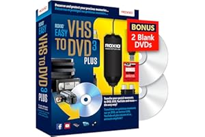 Roxio Easy VHS to DVD 3 Plus VHS, Hi8, V8 Video to DVD or Digital Converter Amazon Exclusive 2 Bonus DVDs [Windows Disc]