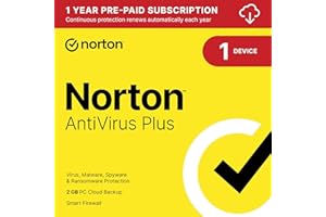 Norton AntiVirus Plus 2024, Antivirus software for 1 Device with Auto-Renewal - Includes Password Manager, Smart Firewall and