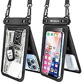 Niveaya Double Space Waterproof Phone Pouch - 2 Pack, Waterproof Phone Lanyard Case with iPhone 15/14/13/12 Pro Max up to 8.3