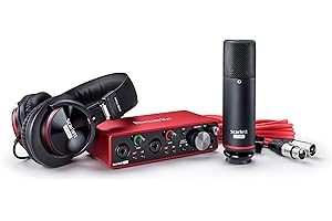 Focusrite Scarlett 2i2 Studio 3rd Gen USB Audio Interface Bundle for the Songwriter with Condenser Microphone and Headphones 