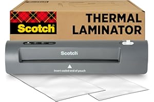 Scotch TL901X Thermal Laminator, 1 Laminating Machine, Gray, Laminate Recipe Cards, Photos and Documents, For Home, Office or