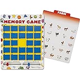 Melissa & Doug Flip to Win Travel Memory Game - Wooden Game Board, 7 Double-Sided Cards