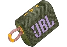 JBL Go 3: Portable Speaker with Bluetooth, Built-in Battery, Waterproof and Dustproof Feature - Green