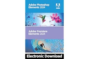 Adobe | Photoshop Elements 2024 & Premiere Elements 2024 | PC Code | Software Download | Photo Editing | Video Editing [PC On