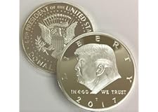 2017 President Donald Trump Inaugural Silver EAGLE Commemorative Novelty Coin 38mm. 45th President of the United States of Am