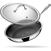 stahl Triply Stainless Steel Artisan Hybrid Frying Pan with Lid, 6420, 20cm, 1-Piece, Silver