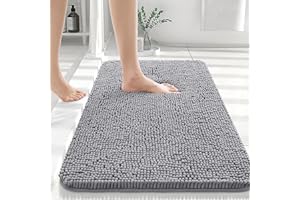 OLANLY Alfombras de baño de felpilla extrasuaves y absorbentes, antideslizantes, de secado rápido, lavables a máquina, para s