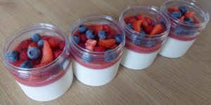 Jogurtova panakota z jagodičevjem