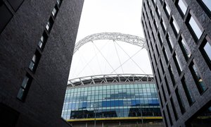 Wembley, kultni angleški stadion, ki bo v soboto povsem špansko-nemško obarvan