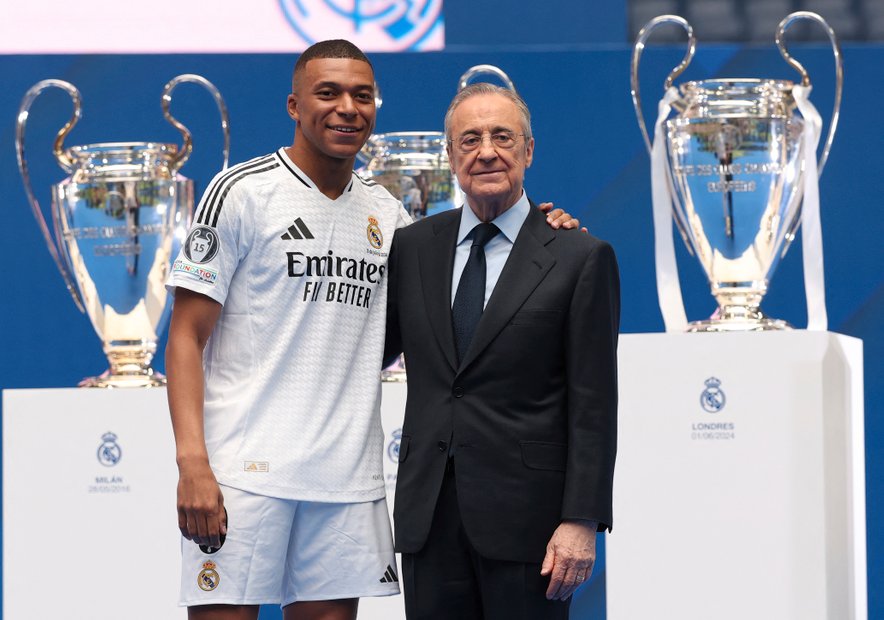 Kylian Mbappe in Florentino Perez 