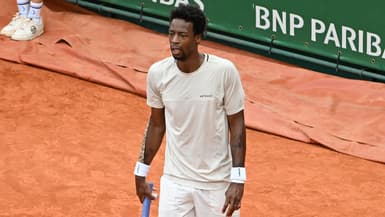 Le Français Gaël Monfils au premier tour du tournoi de Monte-Carlo, le 9 avril 2024