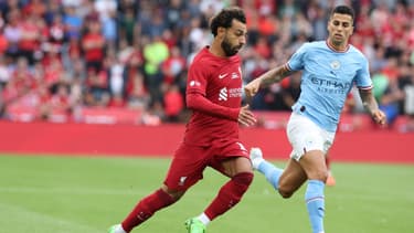 Mohamed Salah lors du Community Shield entre Liverpool et Manchester City, le 30 juillet 2022