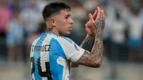 Enzo Fernandez avec l'Argentine, le 10 juillet 2024