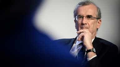 Le gouverneur de la Banque de France  Francois Villeroy de Galhau à Davos, le 23 mai 2022