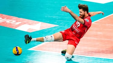 Ludovic Duée, le capitaine de Saint-Nazaire, face au Paris Volley, le 27 janvier 2024.