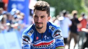 Le cycliste Julian Alaphilippe lors du Tour Down Under en janvier 2024