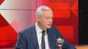 Le ministre de l'Économie, Bruno Le Maire, sur le plateau de BFMTV-RMC le mardi 11 juin 2024.