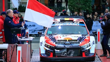 Le pilote belge Thierry Neuville lors du rallye Monte-Carlo 2024.