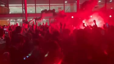 Enorme ambiance à Saint-Etienne pour le retour des joueurs, 2 juin 2024