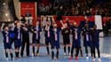 Les joueurs du PSG Handball lors du dernier match de la saison, le 8 mars dernier
