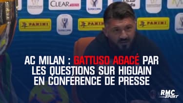 AC Milan : Gattuso agacé par les questions sur Higuain en conférence de presse