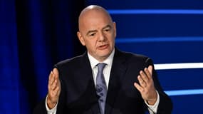 Gianni Infantino lors du congrès de l'UEFA à Paris, le 7 février 2024