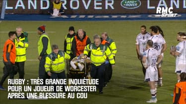 Rugby : Très grande inquiétude pour un joueur de Worcester après une blessure au cou