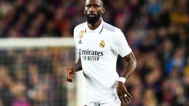 Antonio Rüdiger, lors du Clasico Barça-Real, le 19 mars 2023.