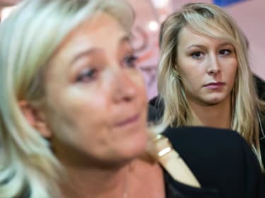 Marine Le Pen et Marion Maréchal-Le Pen le 30 novembre 2013 à Carpentras. 