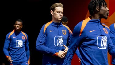 Frenkie de Jong à l'entraînement des Pays-Bas, le 9 juin 2024