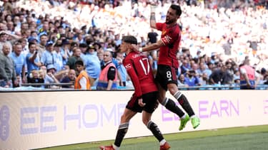 La joie des Red Devils en finale de FA Cup face à Manchester City