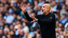 Pep Guardiola lors de Manchester City-Fulham, le 5 octobre 2024.