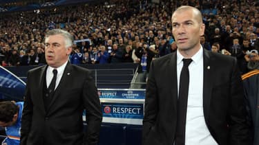 Carlo ANCELOTTI et Zinedine ZIDANE le 26.02.2014