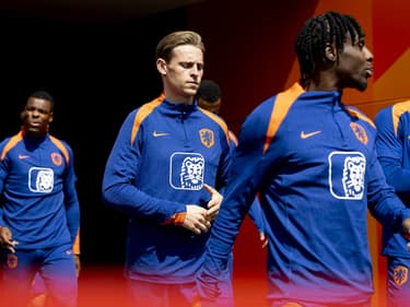 Frenkie de Jong à l'entraînement des Pays-Bas, le 9 juin 2024