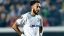 Pierre-Emerick Aubameyang, le regard dans le vide, après l'élimination de l'OM en Ligue Europa face à l'Atalanta Bergame