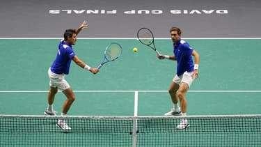 Nicolas Mahut et Edouard Roger-Vasselin à Manchester, le 14 septembre 2023