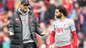 Jürgen Klopp et Mohamed Salah en mai 2023