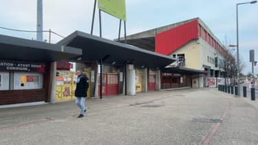 Le stade Robert Diochon du FC Rouen en janvier 2024.