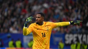 Le gardien des Bleus Mike Maignan lors du quart de finale de l'Euro France-Portugal, 5 juillet 2024