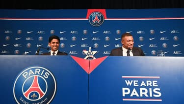 Nasser AL-KHELAIFI et Kylian MBAPPE le 23/05/2022	