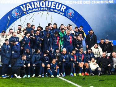 Le PSG lors du sacre du trophée des Champions le 3 janvier 2024