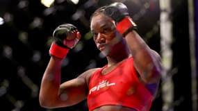 Claressa Shields lors de son premier combat de MMA en juin 2021