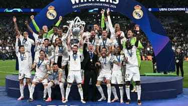 Les joueurs du Real Madrid soulèvent la Ligue des champions, le 1er juin 2024.