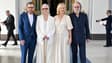 Les membres du groupe ABBA, Bjorn Ulvaeus, Anni-Frid Lyngstad, Agnetha Faltskog et Benny Andersson, posent après avoi été décorés par le roi de Suède à Stockholm, le 31 mai 2024.