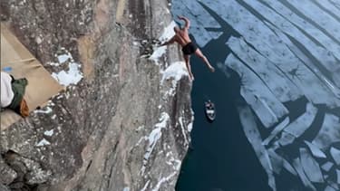 Ken Stornes a battu le record du monde du saut de la mort, le 3 décembre 2023