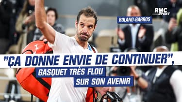 Roland-Garros : "Ça donne envie de continuer", Gasquet très flou sur son avenir