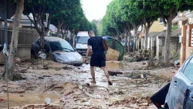 Les inondations touchant la ville de Valence, le 30 octobre 2024 en Espagne