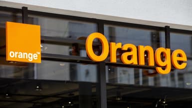 La devanture d'un magasin Orange, à Bruxelles, en Belgique.